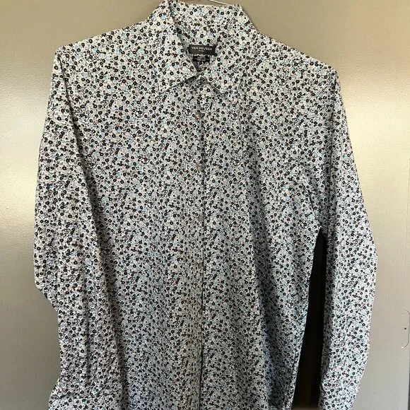 slim fit dress slacks Performance All Way Stretch Confetti Print Shirt main image 1